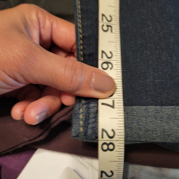 Times two maternity over the belly  jeans roll cuff hem elastic belly - Picture 7 of 12